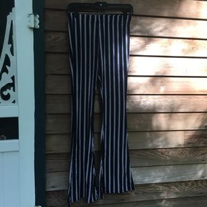 Black and White Pin-Striped Bell-Bottoms!